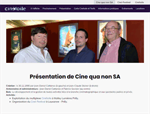 Tablet Screenshot of cinequanon-sa.ch